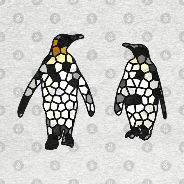 Cellular Penguin Mosaic in Digital by narwhalwall